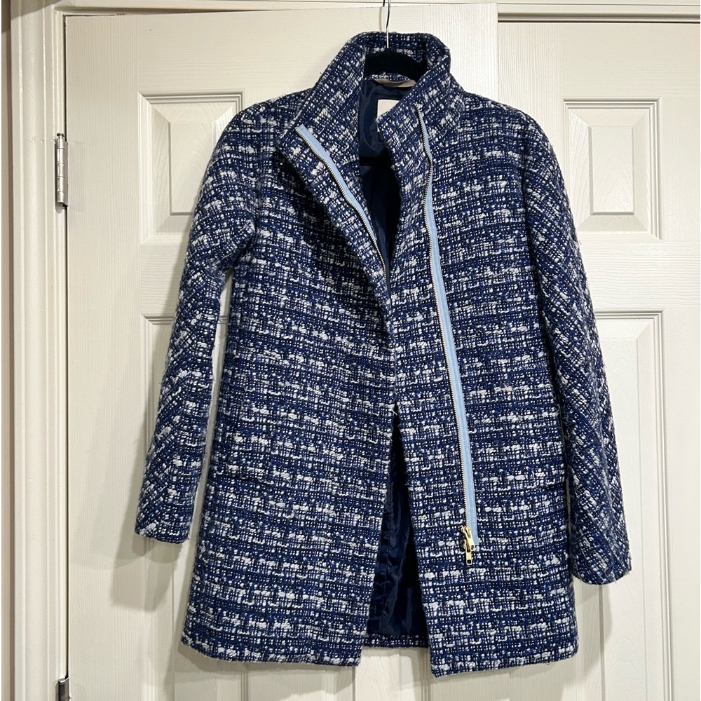 EUC J crew Tweed city Coat 00